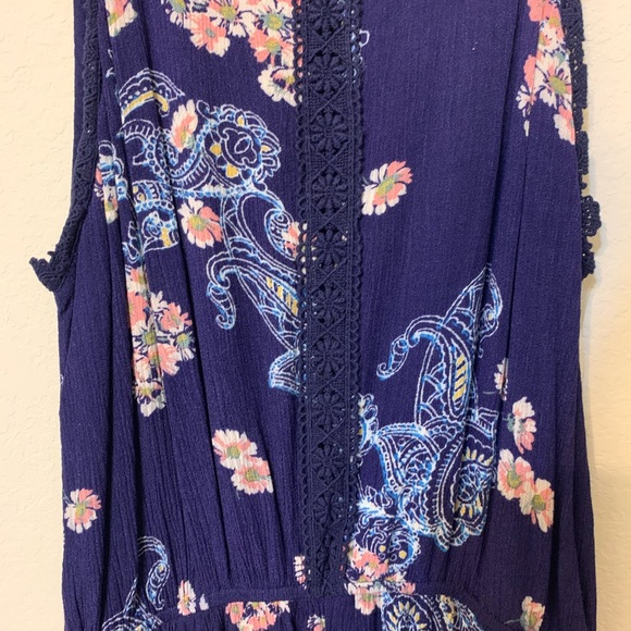 Kendall and Kylie Blue Floral Romper from Pacsun - Picture 3 of 6